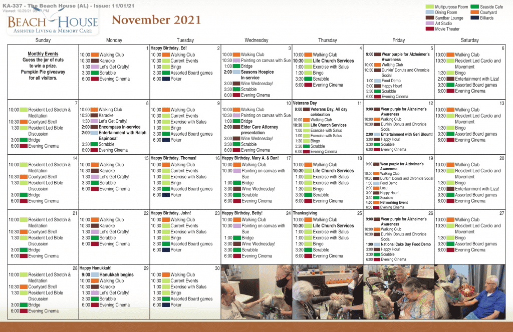 November Calendar AL